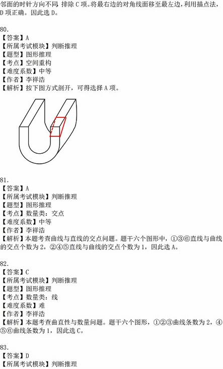 2016年國(guó)家公務(wù)員考試試題答案解析：行測(cè)判斷推理（省部級(jí)）